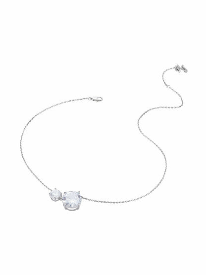 Nana Jacqueline The Timeless Diamond: Silver Jewelry Set for Wedding White