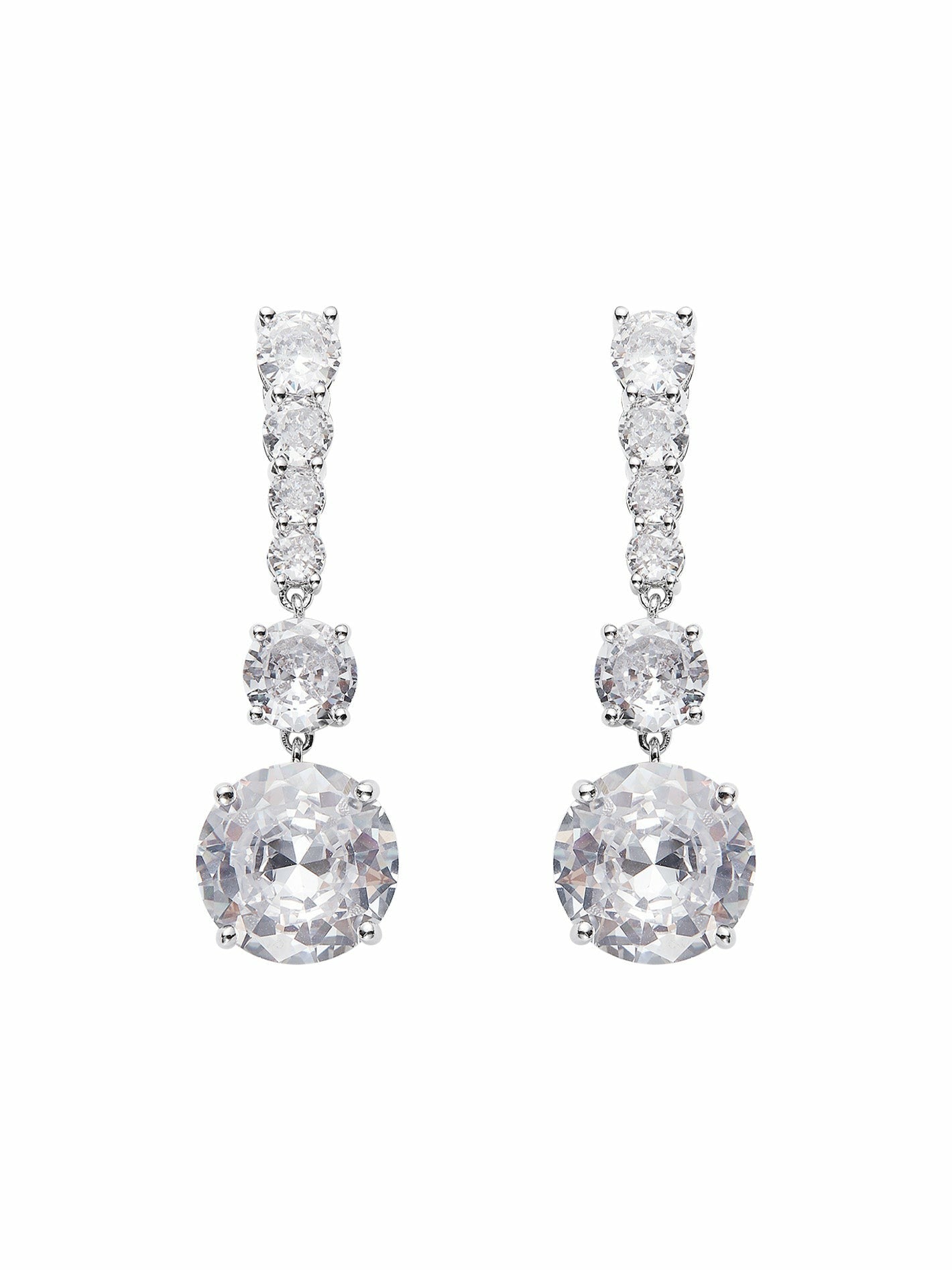 Nana Jacqueline The Timeless Diamond: Silver Jewelry Set for Wedding White