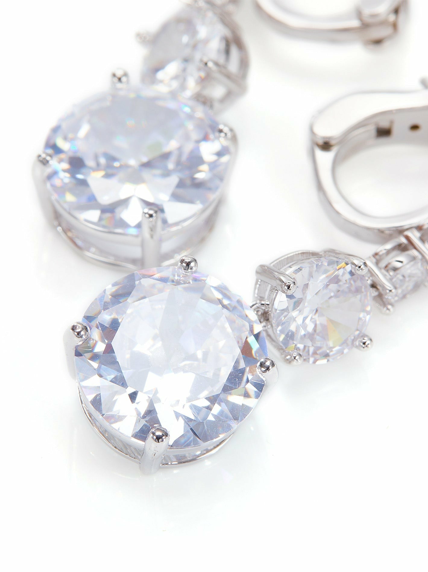 Nana Jacqueline The Timeless Diamond: Silver Jewelry Set for Wedding White