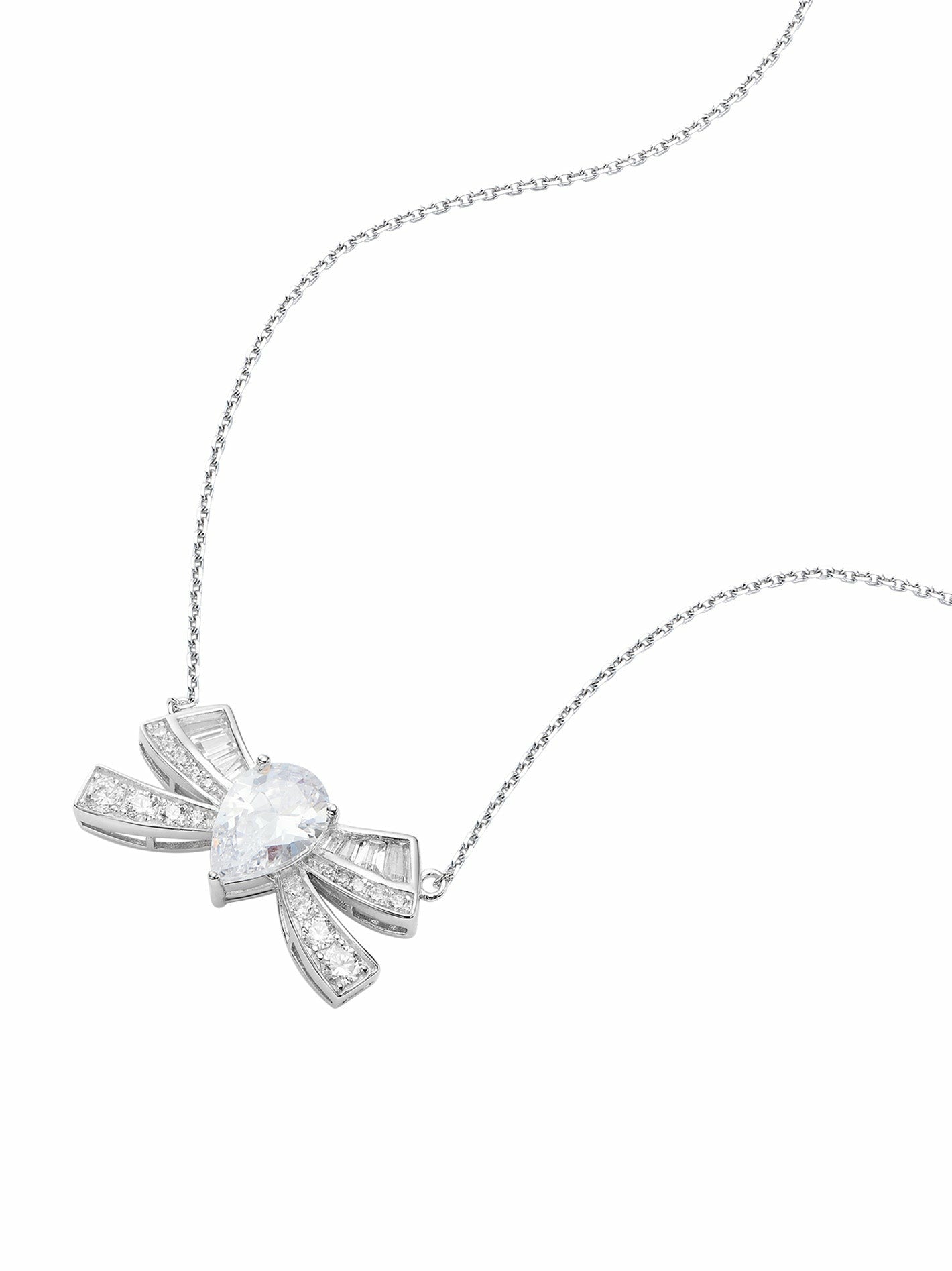 Nana Jacqueline Timeless Ribbon: Silver Jewelry Set for Mother's Day Gift White
