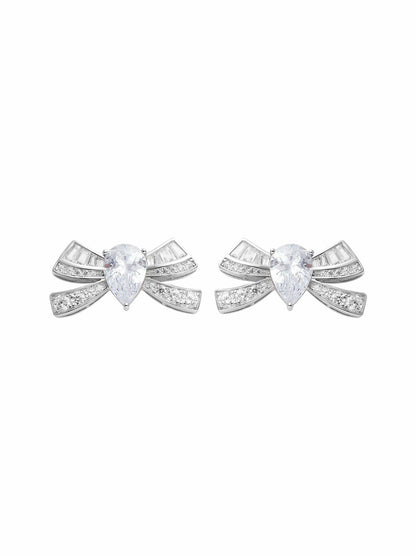 Nana Jacqueline Timeless Ribbon: Silver Jewelry Set for Mother's Day Gift White