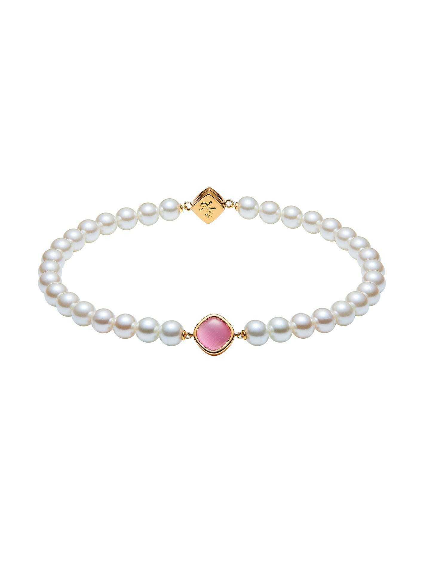 Nana Jacqueline Pearl Embrace: White Pink Jewelry Bundle for Mother's Day Gift Pink