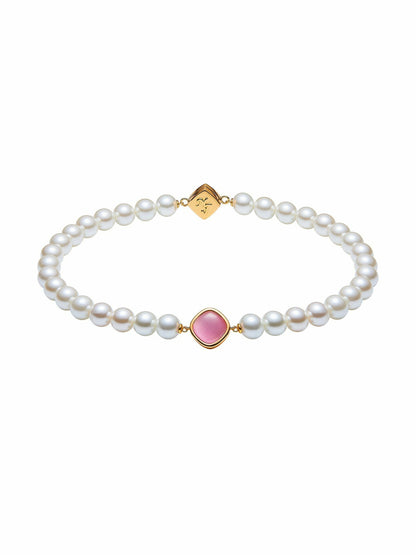 Nana Jacqueline Pearl Embrace: White Pink Jewelry Bundle for Mother's Day Gift Pink