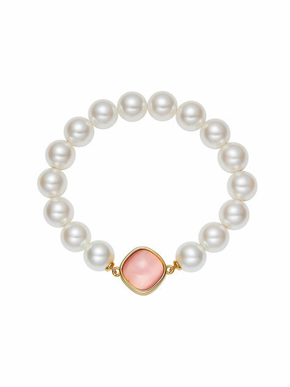 Nana Jacqueline Pearl Embrace: White Pink Jewelry Bundle for Mother's Day Gift Pink