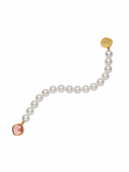 Nana Jacqueline Pearl Embrace: White Pink Jewelry Bundle for Mother's Day Gift Pink
