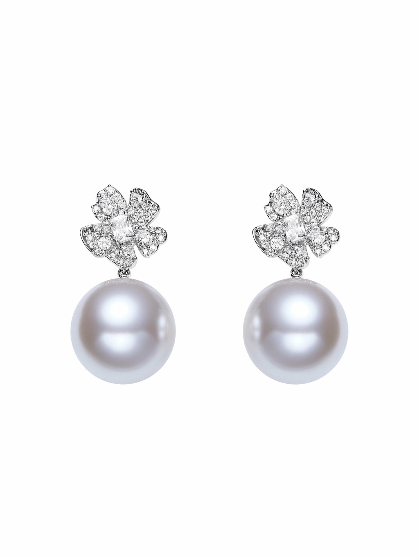 Nana Jacqueline Winslet Pearl Drop White Earrings White