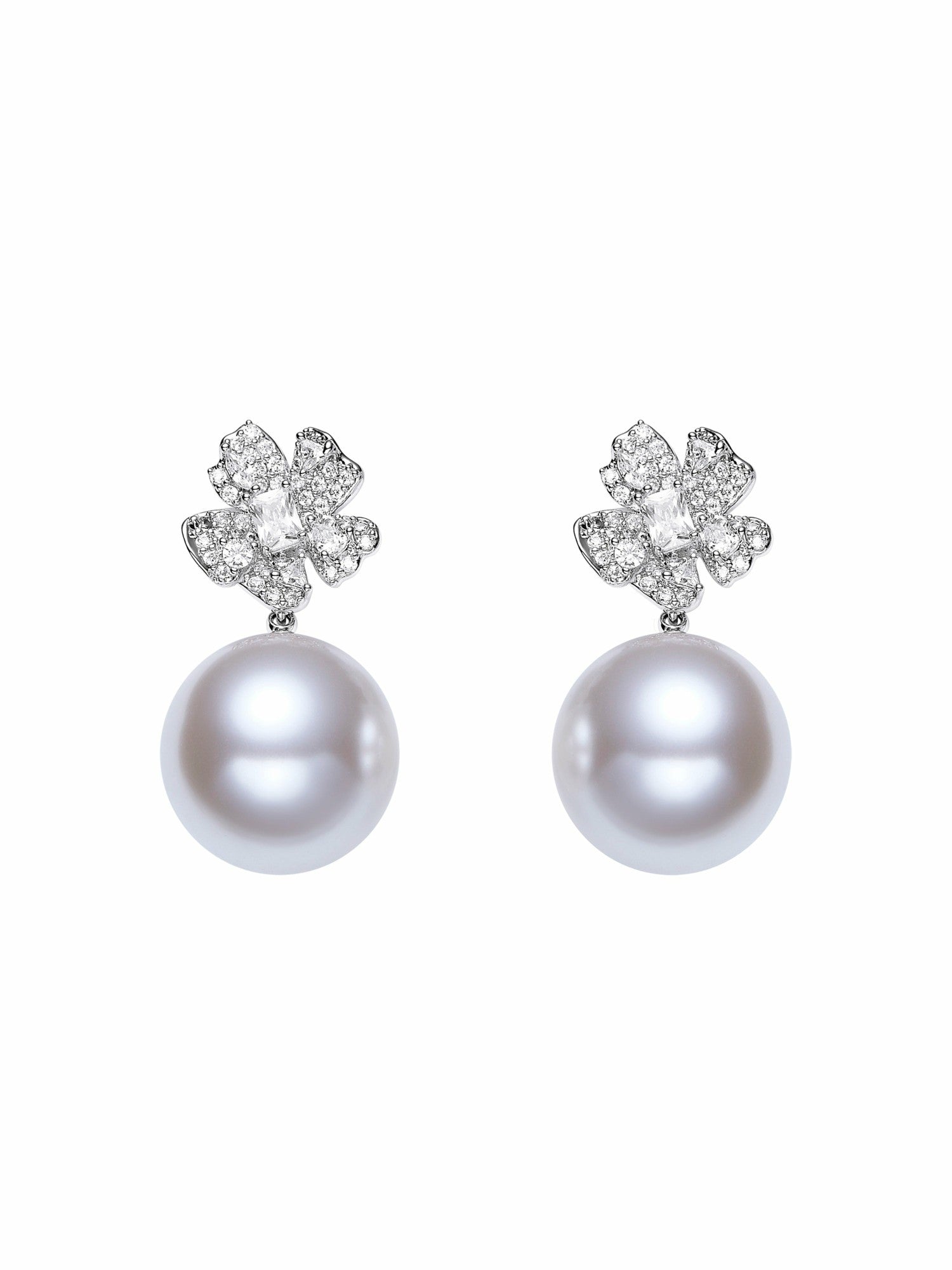 Nana Jacqueline Winslet Pearl Drop White Earrings White