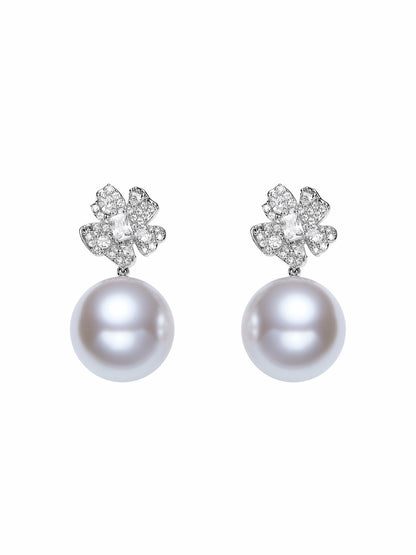 Nana Jacqueline Winslet Pearl Drop White Earrings White