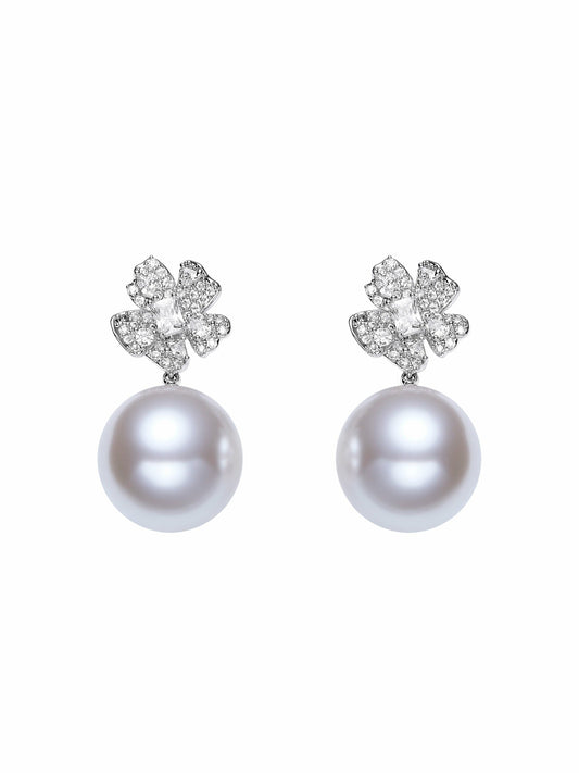 Nana Jacqueline Winslet Pearl Drop White Earrings White