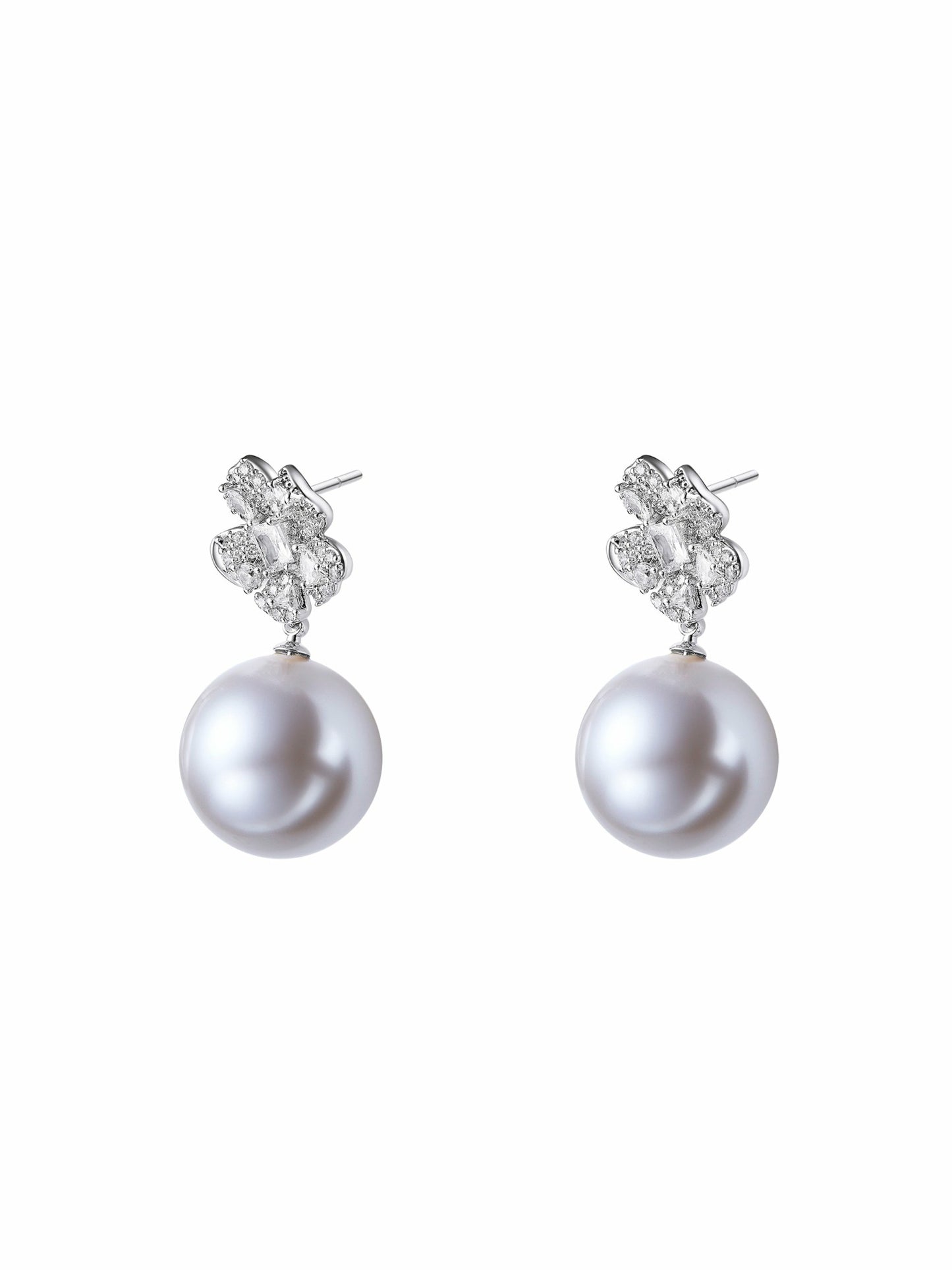 Nana Jacqueline Winslet Pearl Drop White Earrings White