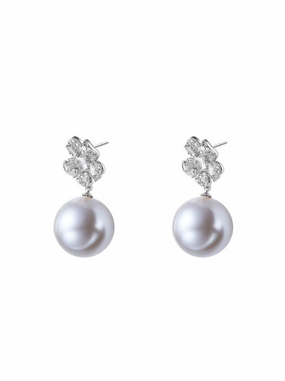 Nana Jacqueline Winslet Pearl Drop White Earrings White
