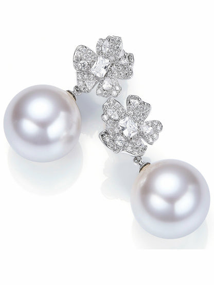 Nana Jacqueline Winslet Pearl Drop White Earrings White