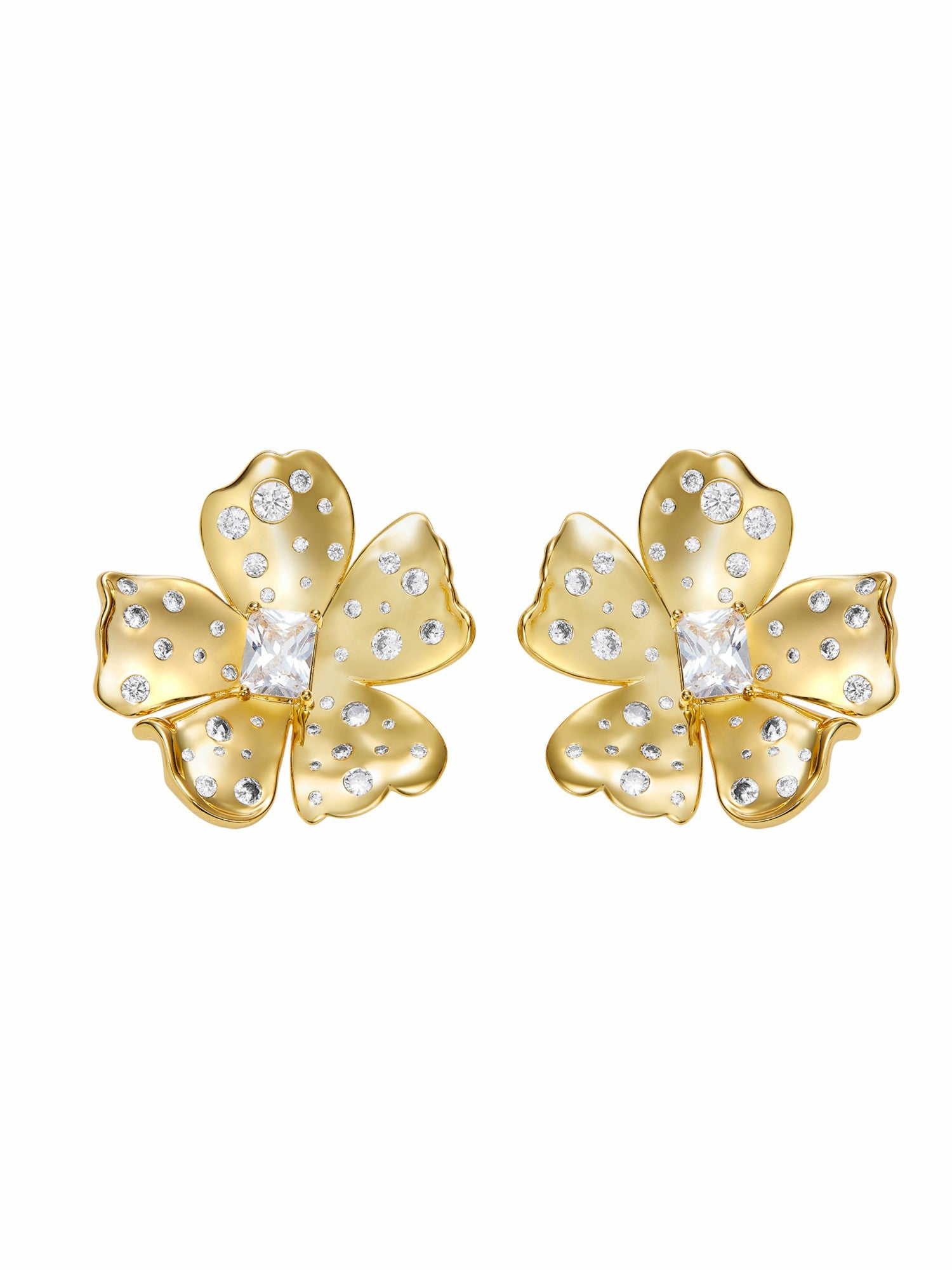 Nana Jacqueline Jolie Floral Gold Earrings Gold