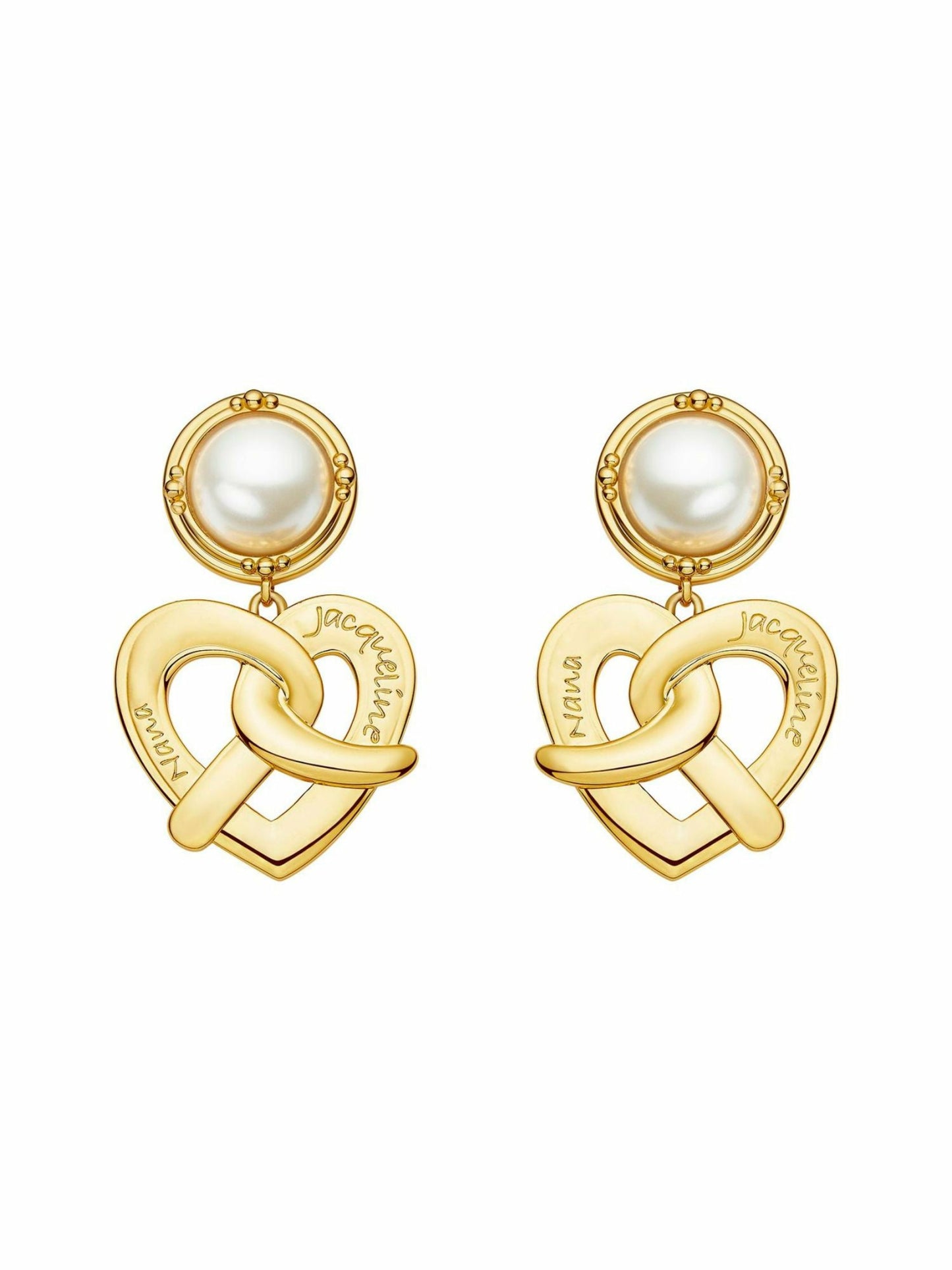 Nana Jacqueline Felicity Pearl Earrings: Gold Earrings for Date Night Yellow