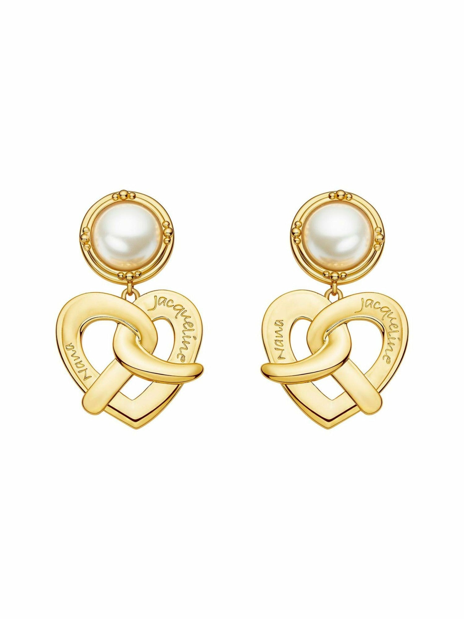 Nana Jacqueline Felicity Pearl Earrings: Gold Earrings for Date Night Yellow