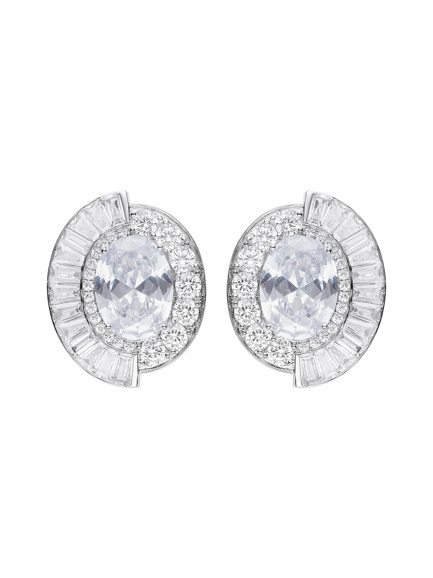 Nana Jacqueline Audrina Earrings: Silver Earrings for Formal Events White