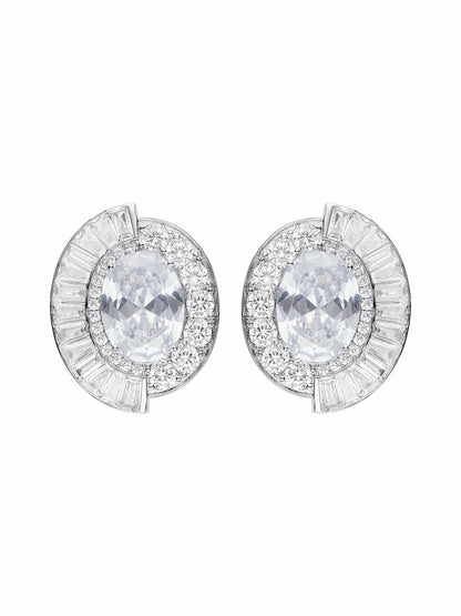Nana Jacqueline Audrina Earrings: Silver Earrings for Formal Events White