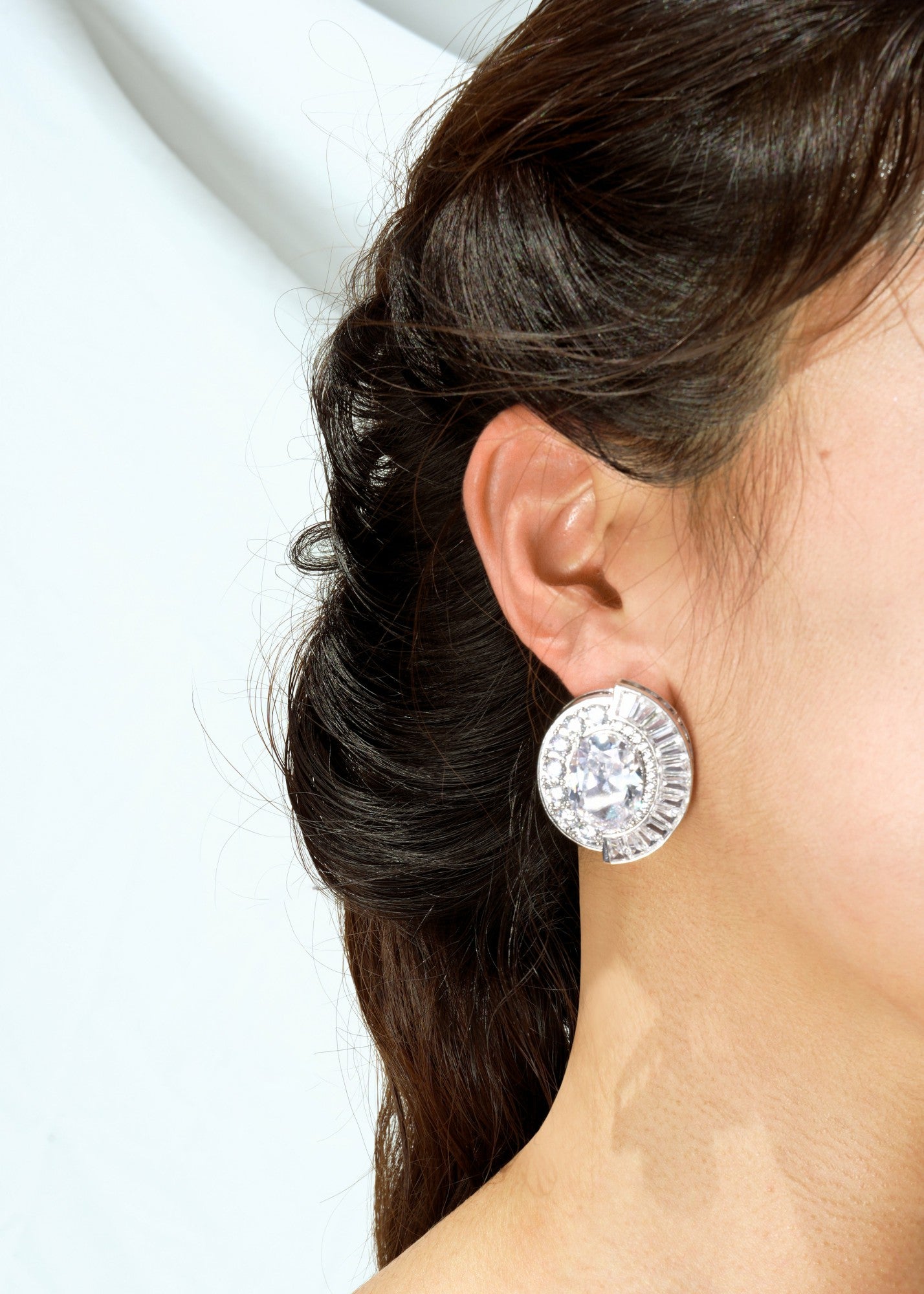 Nana Jacqueline Audrina Earrings: Silver Earrings for Formal Events White