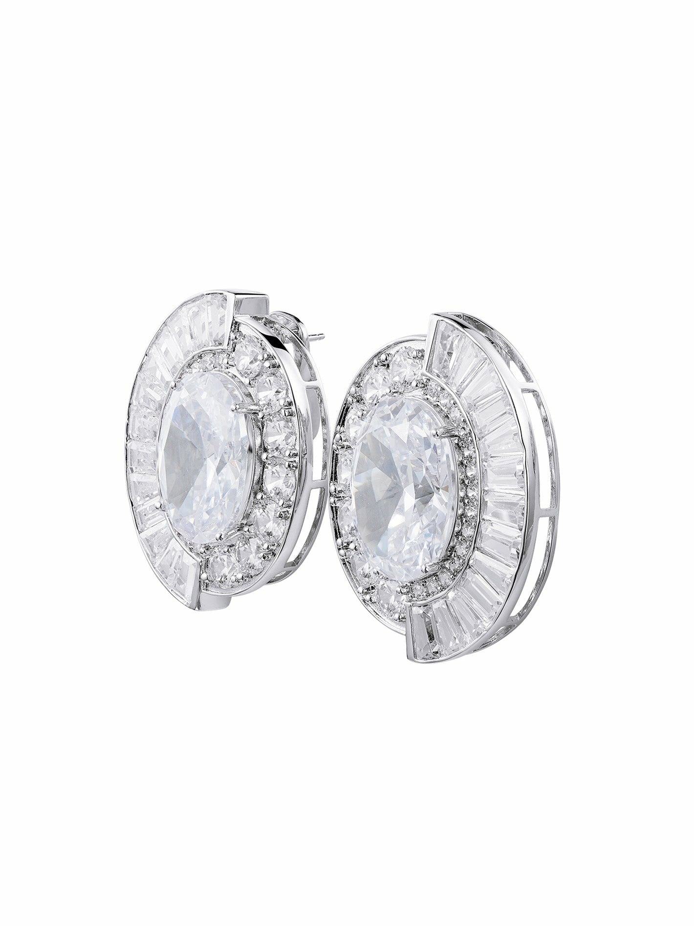 Nana Jacqueline Audrina Earrings: Silver Earrings for Formal Events White