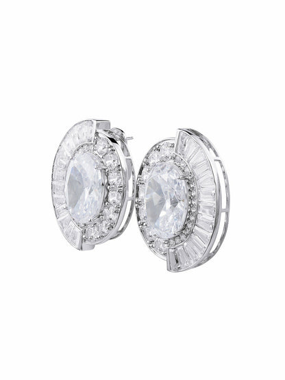 Nana Jacqueline Audrina Earrings: Silver Earrings for Formal Events White
