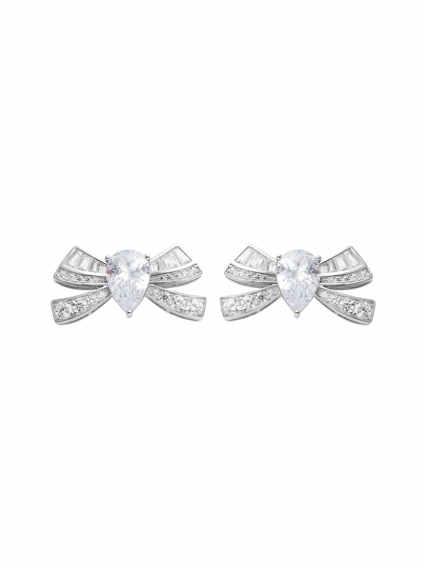 Nana Jacqueline Claira Earrings: White Earrings for Bridal Shower White