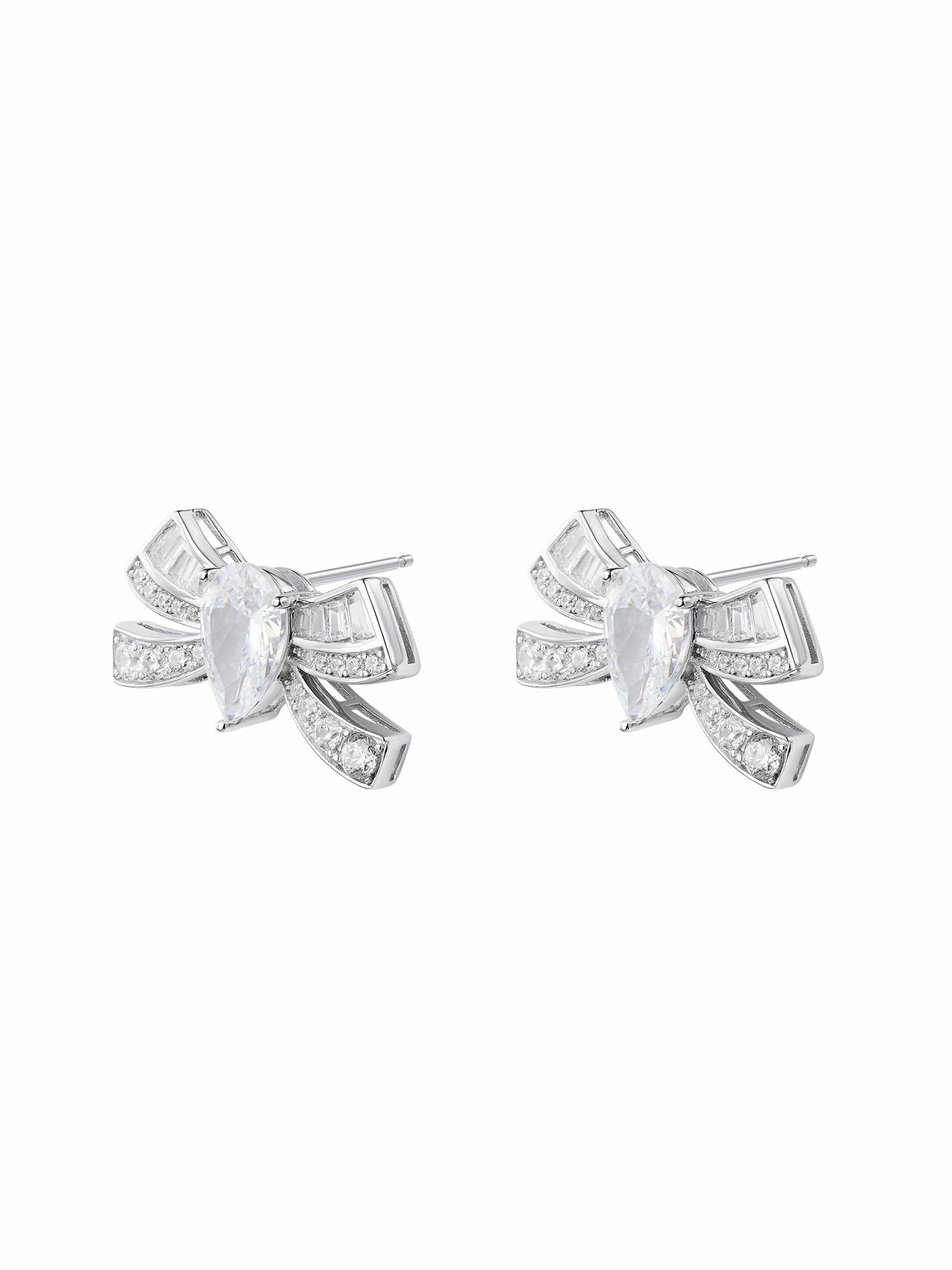 Nana Jacqueline Claira Earrings: White Earrings for Bridal Shower White
