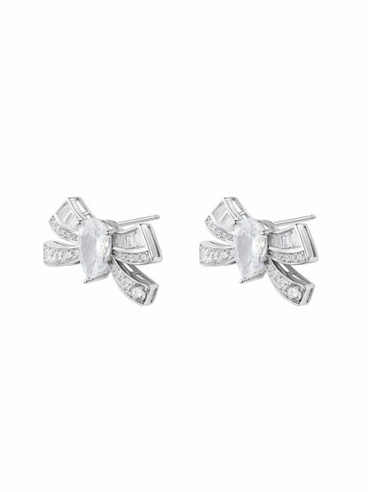 Nana Jacqueline Claira Earrings: White Earrings for Bridal Shower White