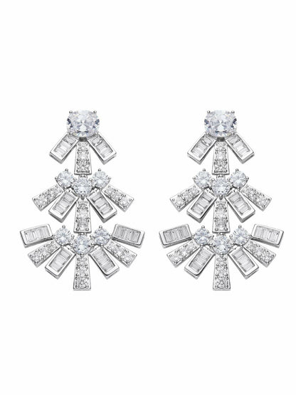Nana Jacqueline Claira Earrings: White Earrings for Bridal Shower White