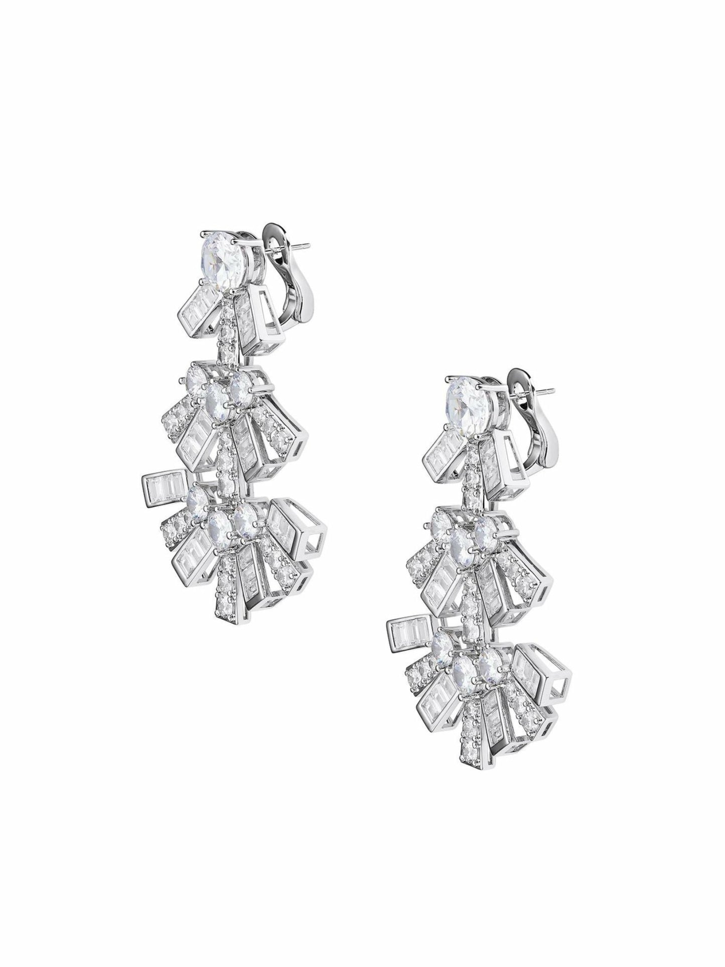 Nana Jacqueline Claira Earrings: White Earrings for Bridal Shower White