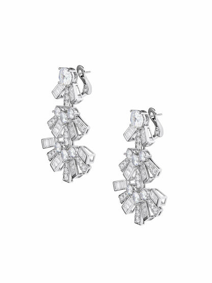 Nana Jacqueline Claira Earrings: White Earrings for Bridal Shower White