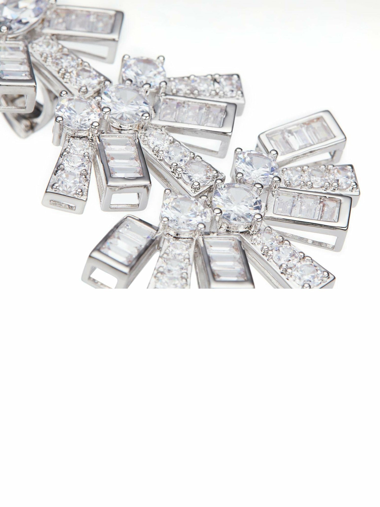 Nana Jacqueline Claira Earrings: White Earrings for Bridal Shower White