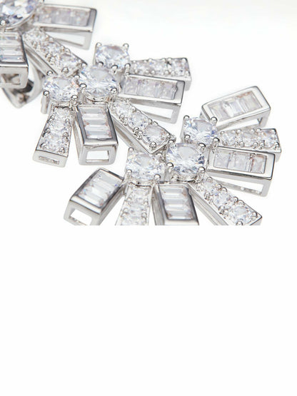 Nana Jacqueline Claira Earrings: White Earrings for Bridal Shower White