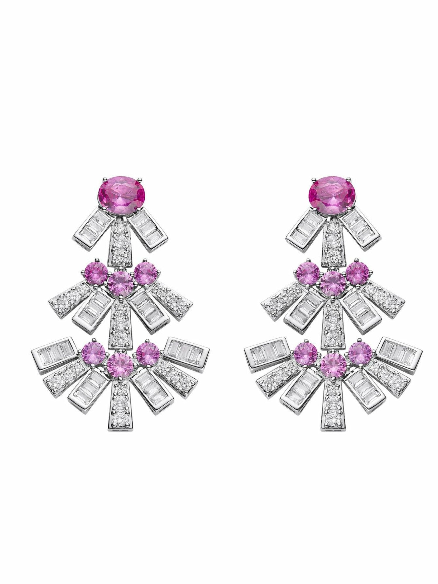 Nana Jacqueline Claira Earrings: Pink Earrings for Cocktail Party Pink