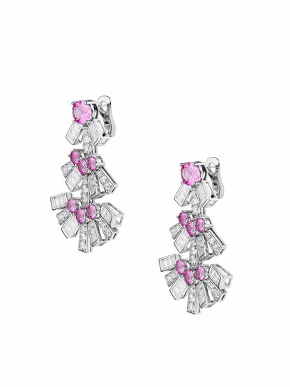 Nana Jacqueline Claira Earrings: Pink Earrings for Cocktail Party Pink