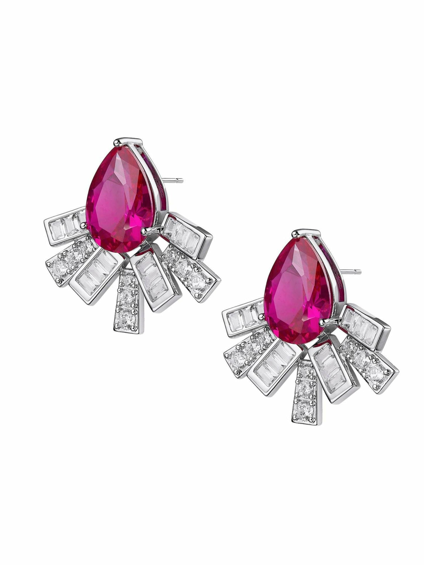 Nana Jacqueline Keira Earrings: Pink Earrings for Cocktail Party Pink
