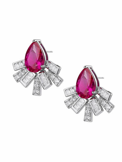 Nana Jacqueline Keira Earrings: Pink Earrings for Cocktail Party Pink