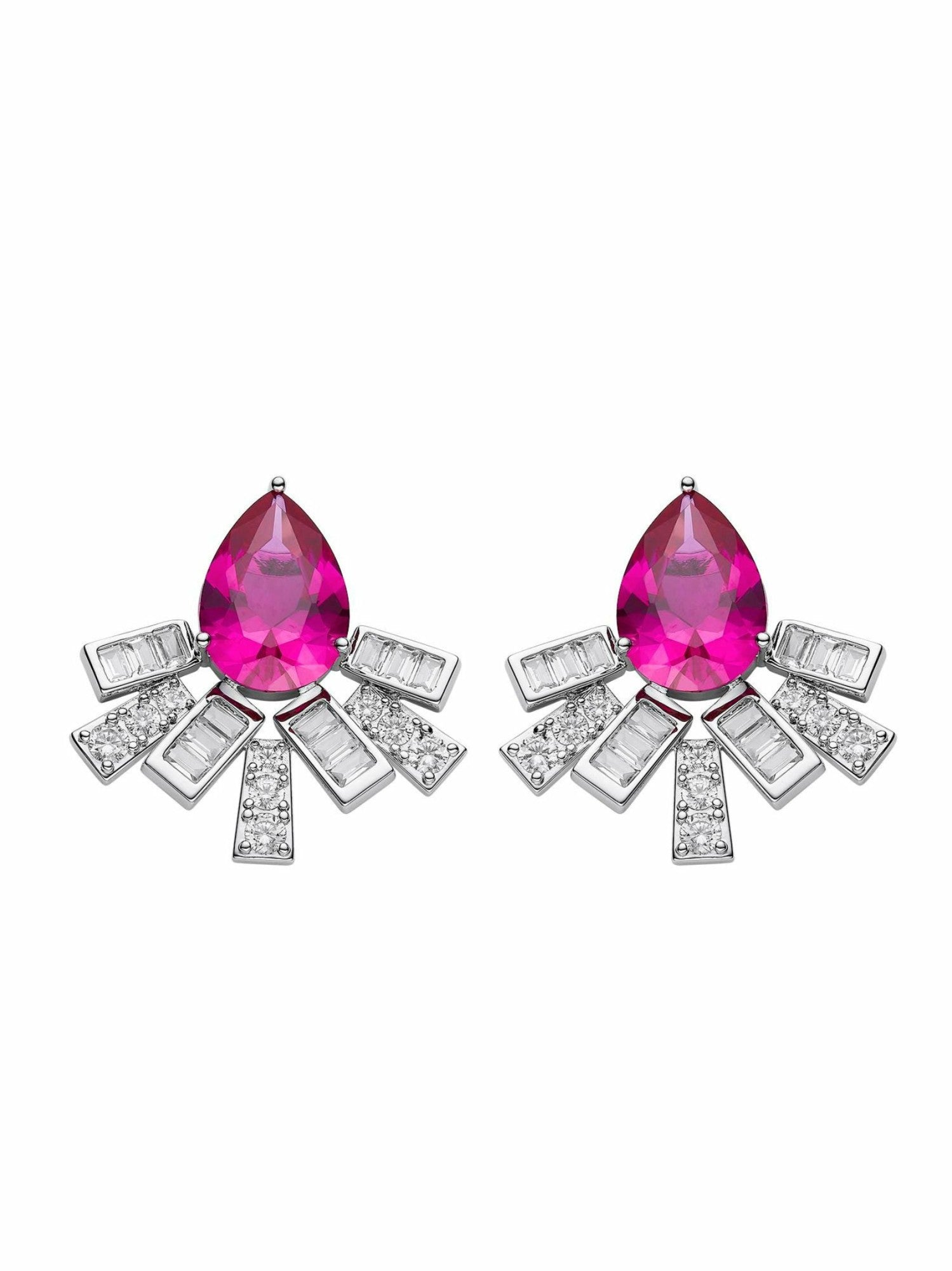 Nana Jacqueline Keira Earrings: Pink Earrings for Cocktail Party Pink
