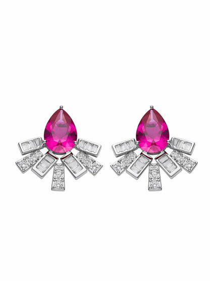 Nana Jacqueline Keira Earrings: Pink Earrings for Cocktail Party Pink