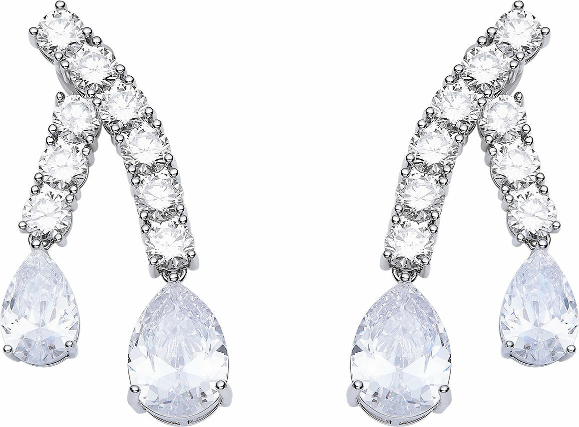 Nana Jacqueline Miah Earrings: Silver Earrings for Cocktail Party White