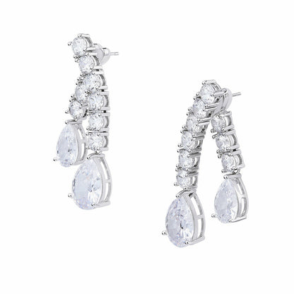Nana Jacqueline Miah Earrings: Silver Earrings for Cocktail Party White