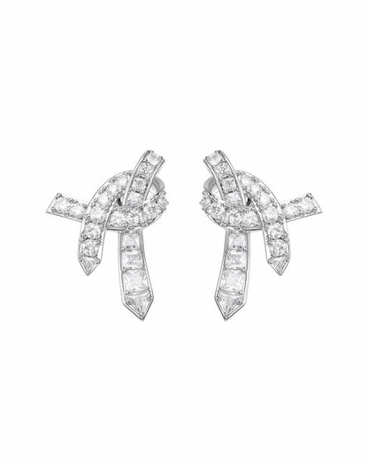 Nana Jacqueline Nicolette Earrings: White Earrings for Bridal Shower White