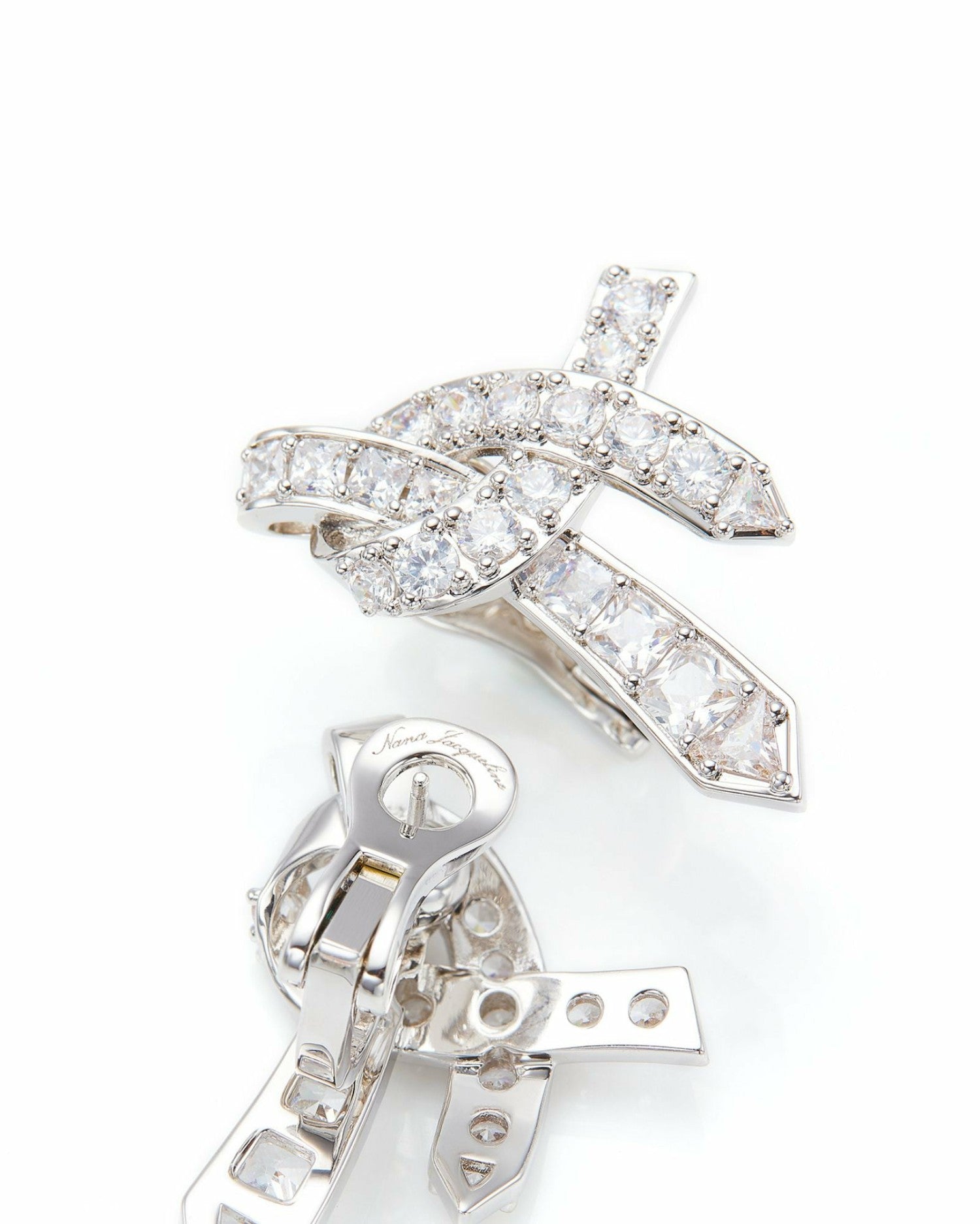 Nana Jacqueline Nicolette Earrings: White Earrings for Bridal Shower White