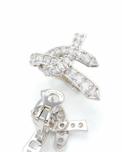 Nana Jacqueline Nicolette Earrings: White Earrings for Bridal Shower White