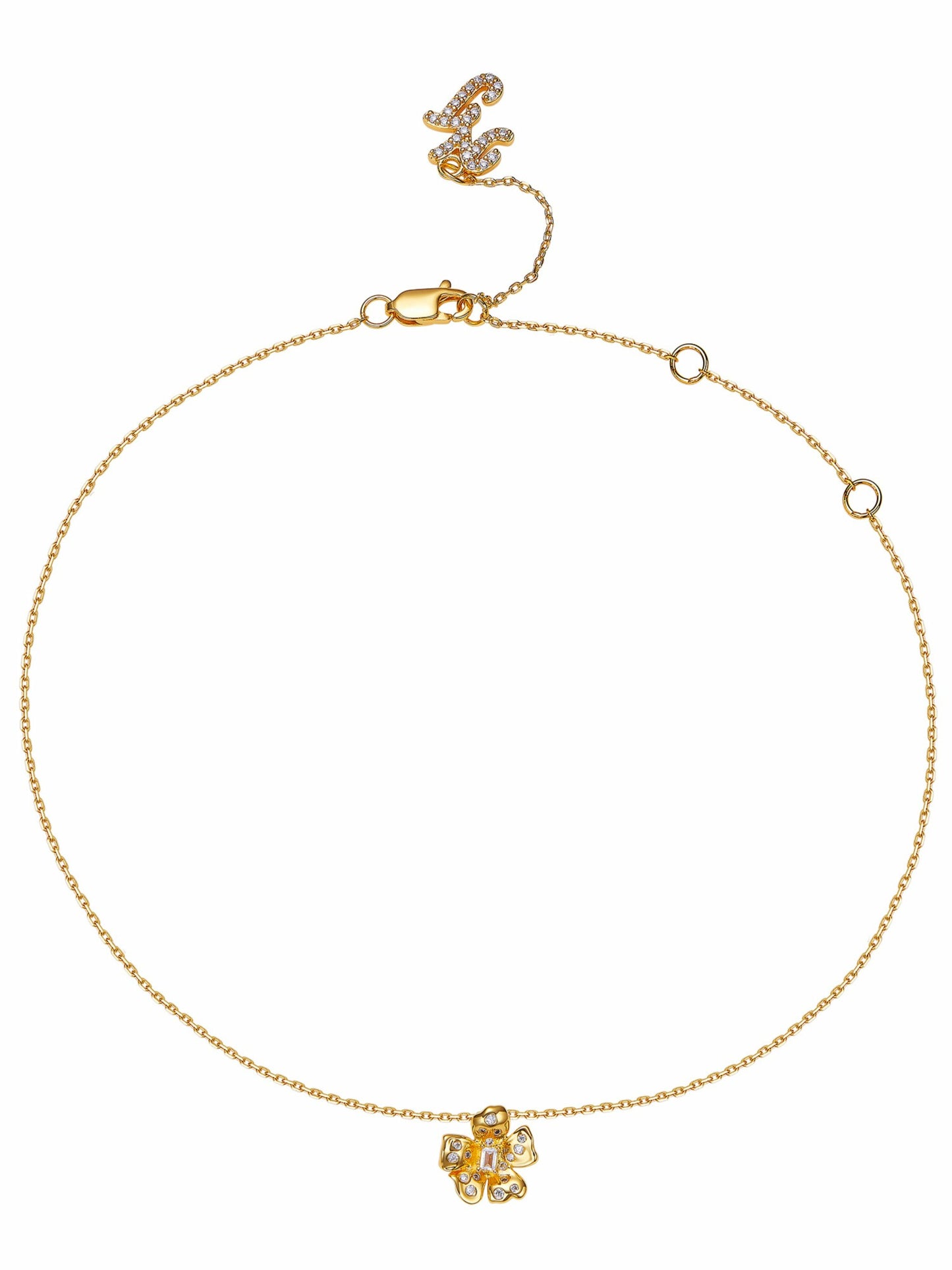 Nana Jacqueline Lumi Floral Pendant Gold Necklace Gold