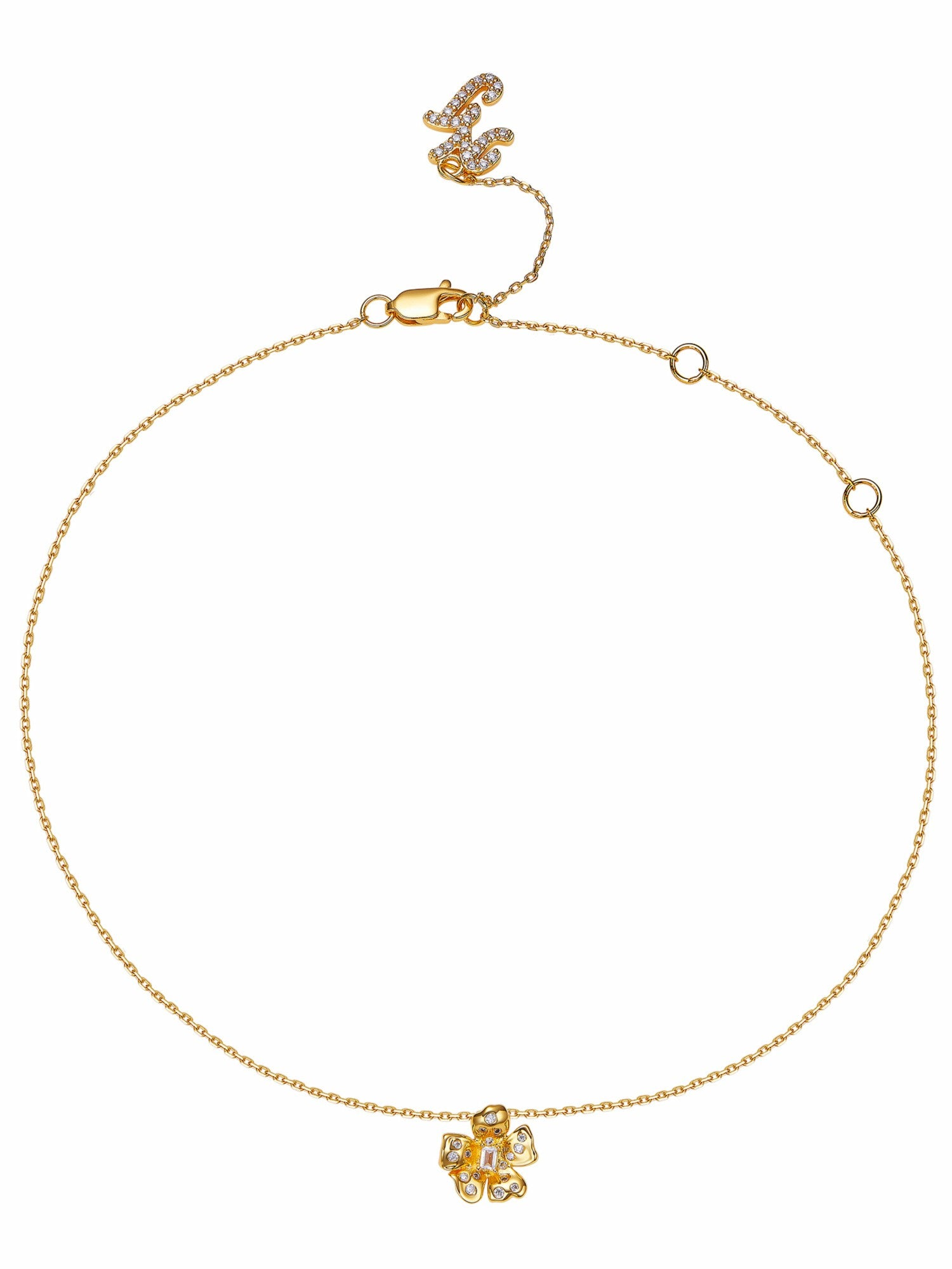 Nana Jacqueline Lumi Floral Pendant Gold Necklace Gold