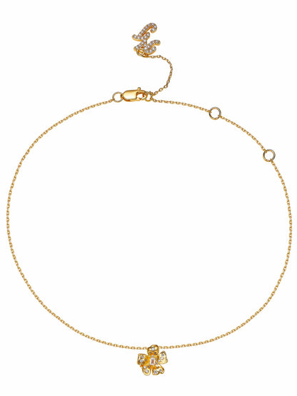 Nana Jacqueline Lumi Floral Pendant Gold Necklace Gold