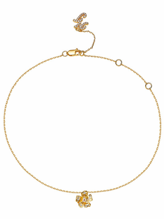 Nana Jacqueline Lumi Floral Pendant Gold Necklace Gold