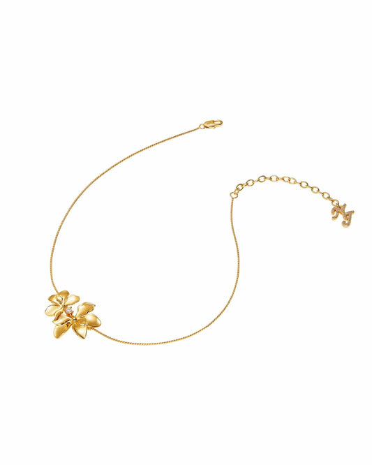 Nana Jacqueline Florence Necklace: Gold Necklace for Wedding Guest Gold