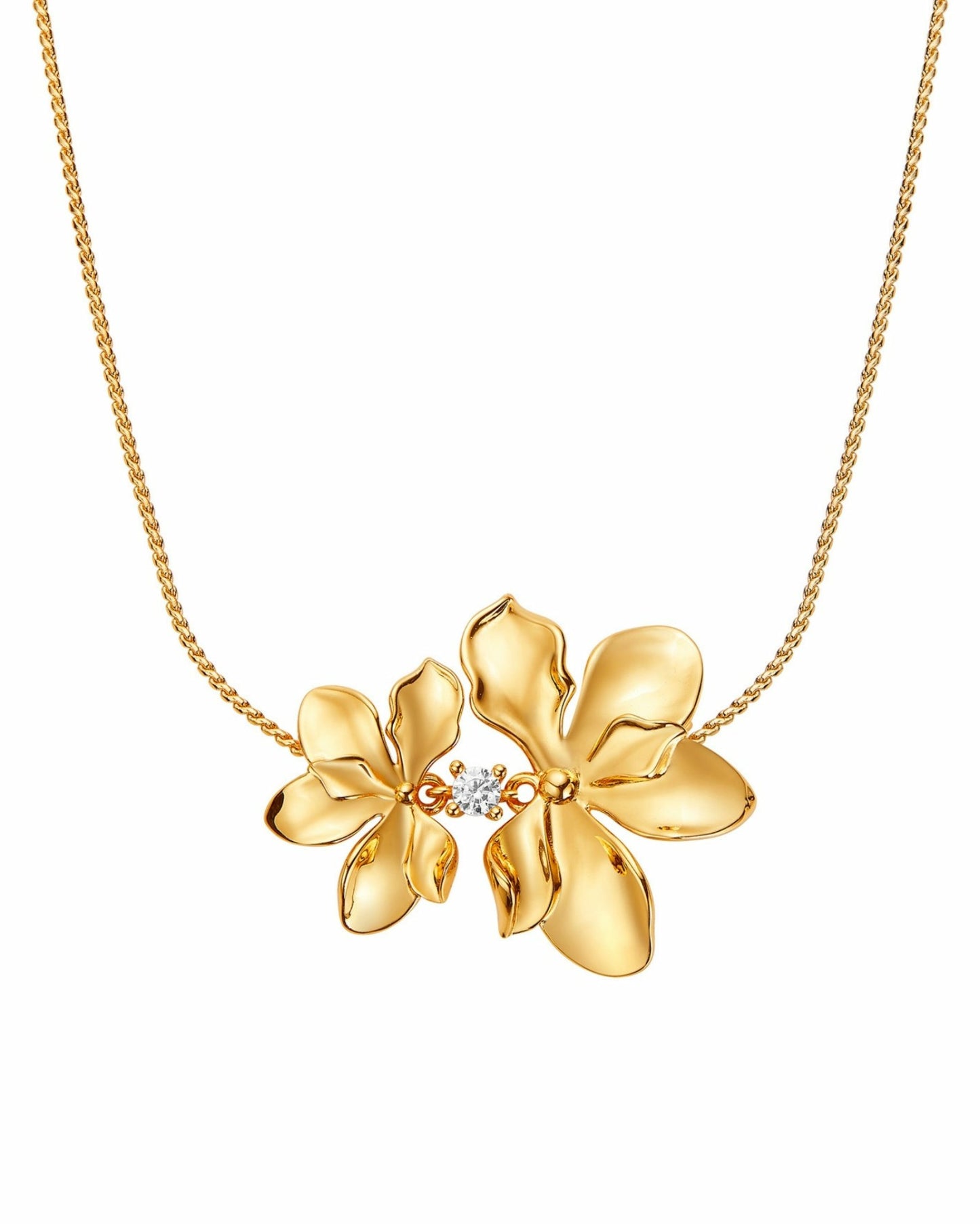 Nana Jacqueline Florence Necklace: Gold Necklace for Wedding Guest Gold