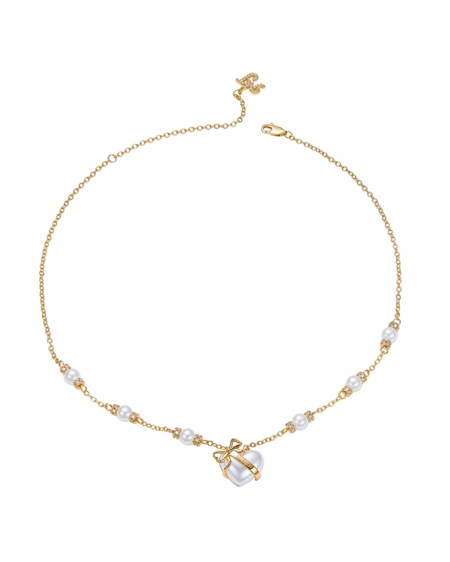 Nana Jacqueline Amor Necklace: White Pearl Necklace for Bridal Shower White